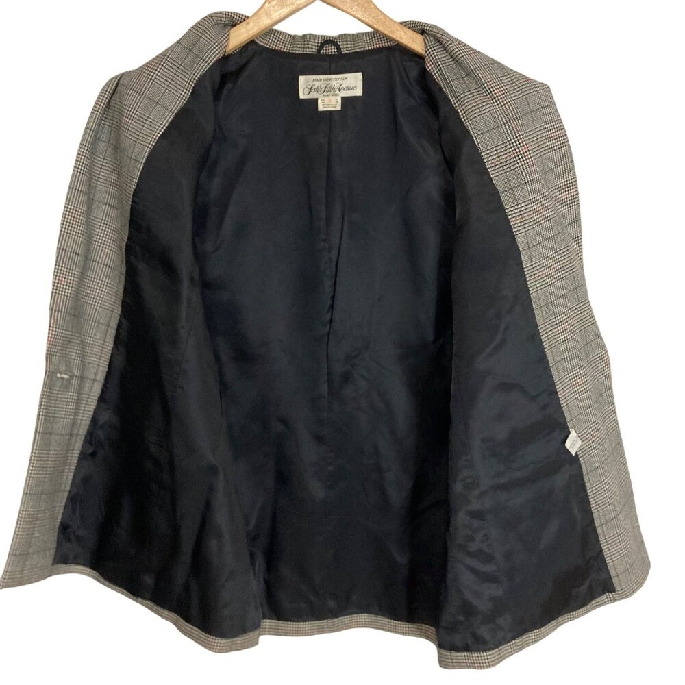 Saks Fit Avenue women gray blazer size 8 M casual style - Picture 6 of 15